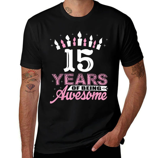 15 Years Old 15th Birthdays For Girls - Candle Gift  Classic T-Shirt