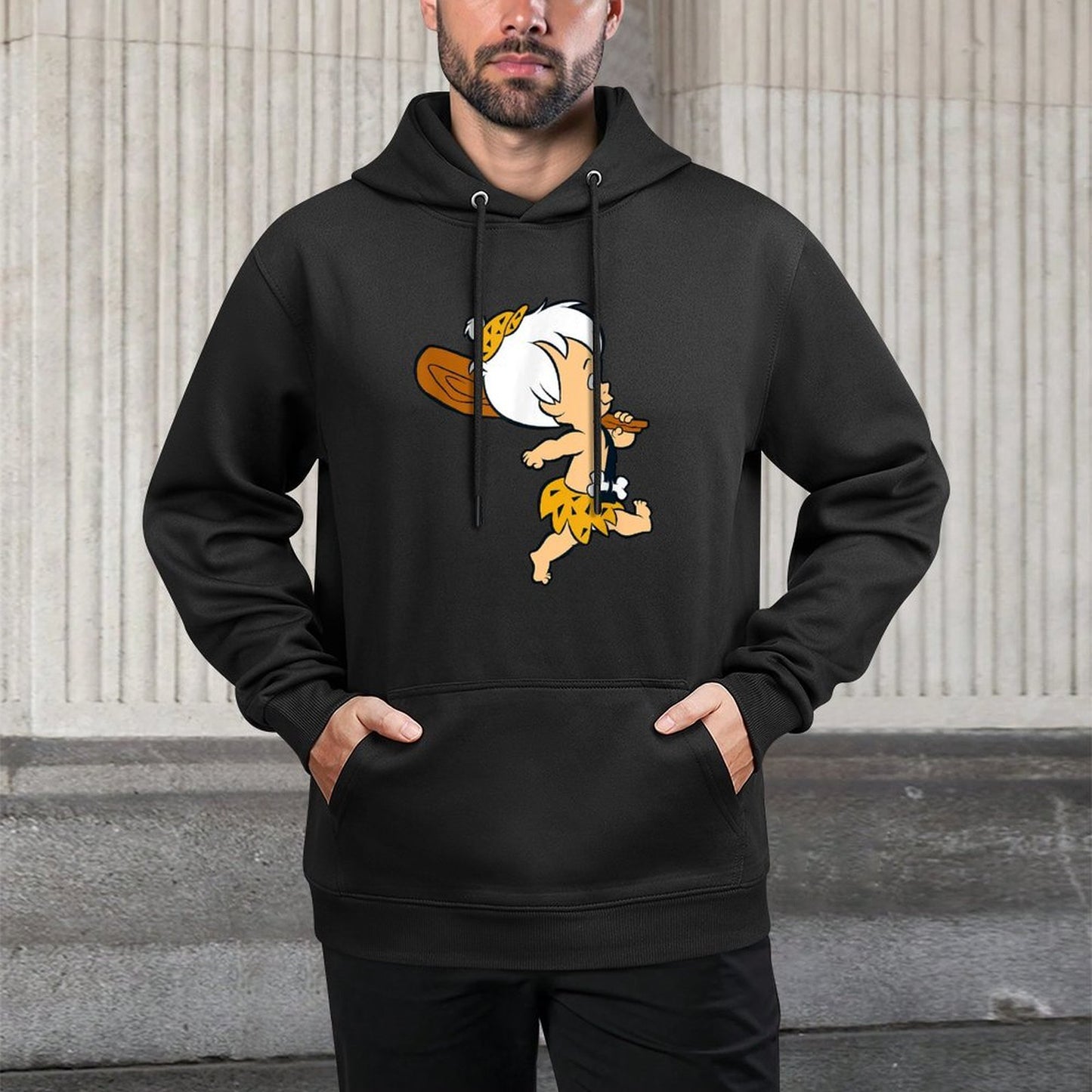The Flintstones Bamm-Bamm Rubble Big Solo Shot Cotton-Polyester Blend Hoodie