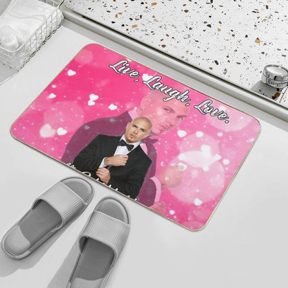 Mr Worldwide Says to Live Laugh Love Pink  Multi-Purpose Bath Mat