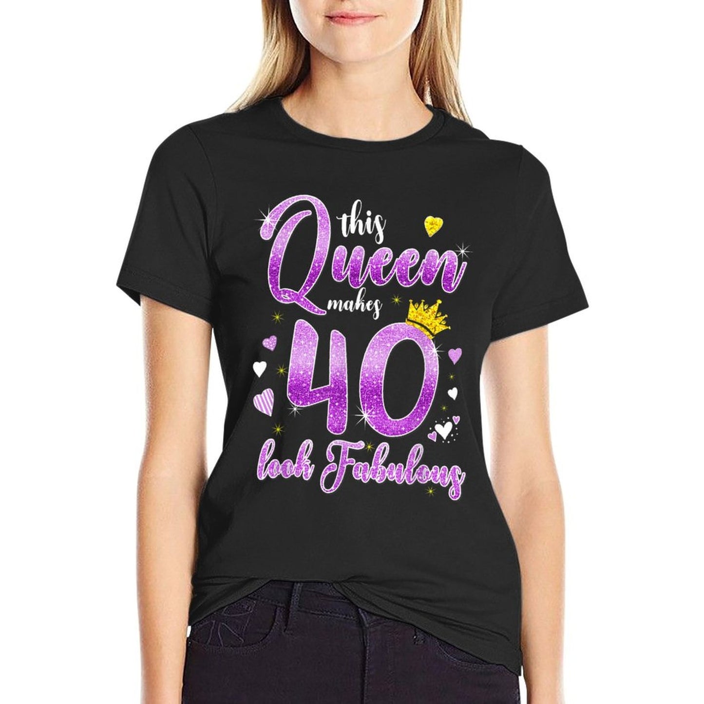 This Queen Makes 40 Look Fabulous 40th Birthday Gift Women  Graphic-printed T-Shirt