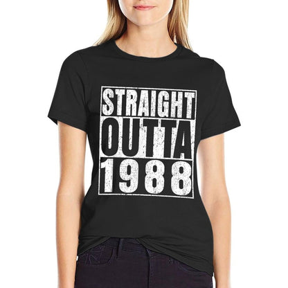Straight Outta 1988 37 Years Old Gifts Vintage 37th Birthday  Wrinkle-resistant T-Shirt