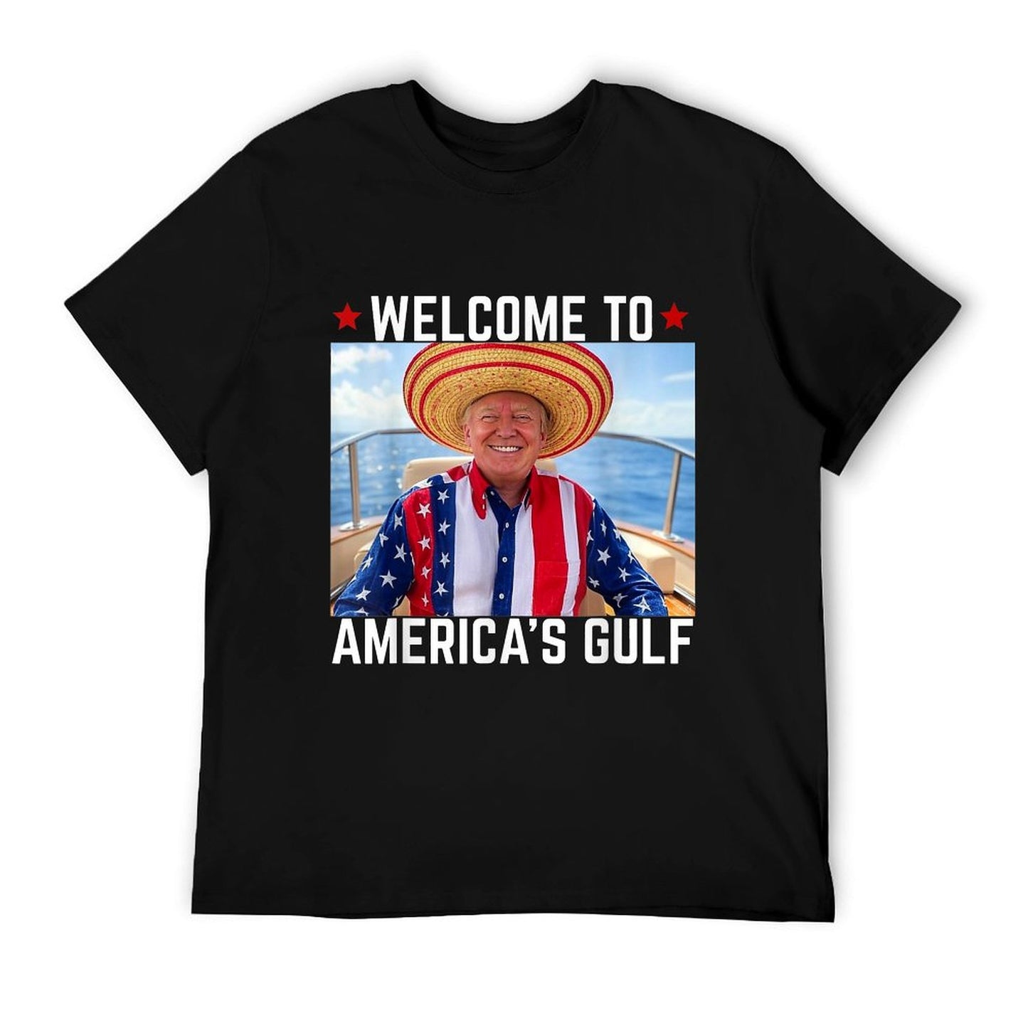 Trump America&#39;s Gulf Mexico President Trump Sombrero Stretchy T-Shirt