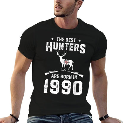Gift for 30 Year Old Deer Hunter Hunting 1990 30th Birthday  Easy-care T-Shirt