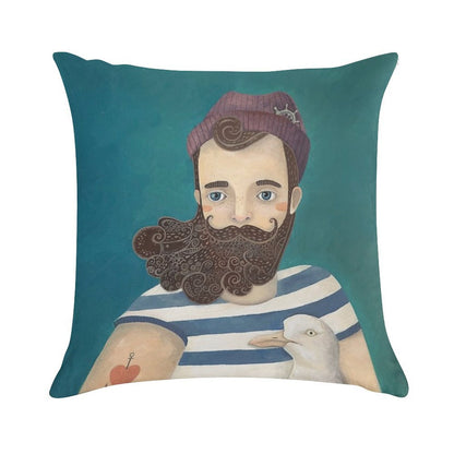 A Sailor Soft Washable Throw Pillow