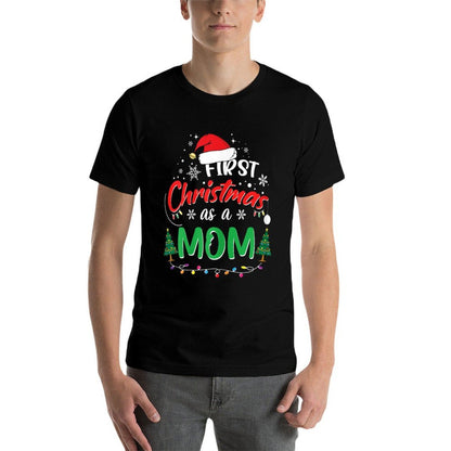 First Christmas As A Mom New Mommy 1st Christmas  Lightweight T-Shirt