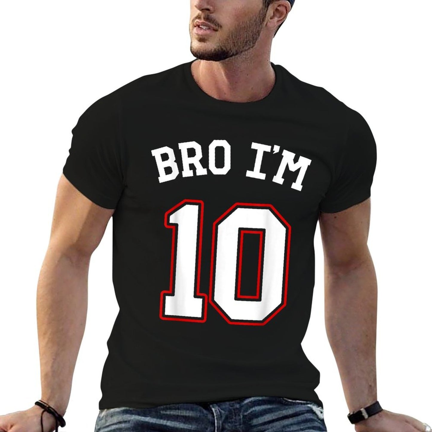 Bro I'm 10 10 Years Old, Tenth Birthday 10th Birthday  Eco-friendly Material T-Shirt