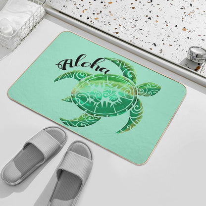 VIntage Hawaiian Turtle Surfacing  Long-Lasting Bath Mat