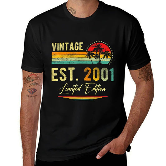 Vintage 2001 Retro 21 Years Old Being Awesome 21st Birthday  Durable T-Shirt