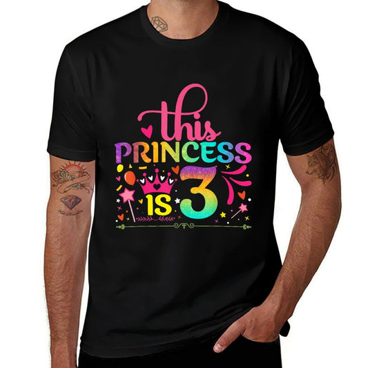 Daughter Birthday 3 Years Old Princess Girl 3rd B-day Funny  Odor-resistant T-Shirt