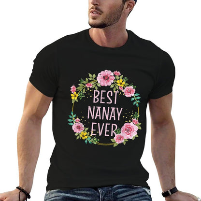 Mothers Day Floral Best Nanay Ever Filipino Mom  Eco-friendly Material T-Shirt