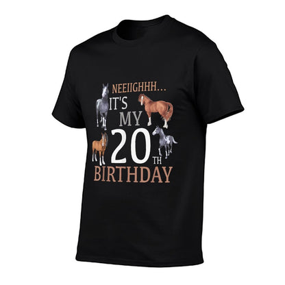 Its My 20th Birthday Horse Lover 20 Year Old Birthday  Moisture-wicking T-Shirt