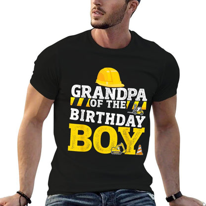 Grandpa of Birthday Boy Matching Family Construction Party  Odor-resistant T-Shirt