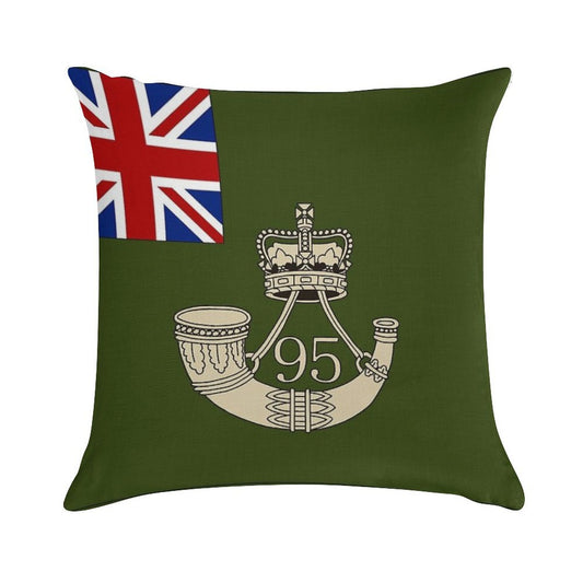 Napoleonic British Flag of The 95th Rifles Soft Luxury Feel Throw Pillow