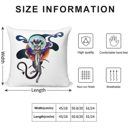 Ray, The King of Cats. Warlock by Day, Regal Magic Feline Cat by Night. Soft Warmth Comfort Throw Pillow