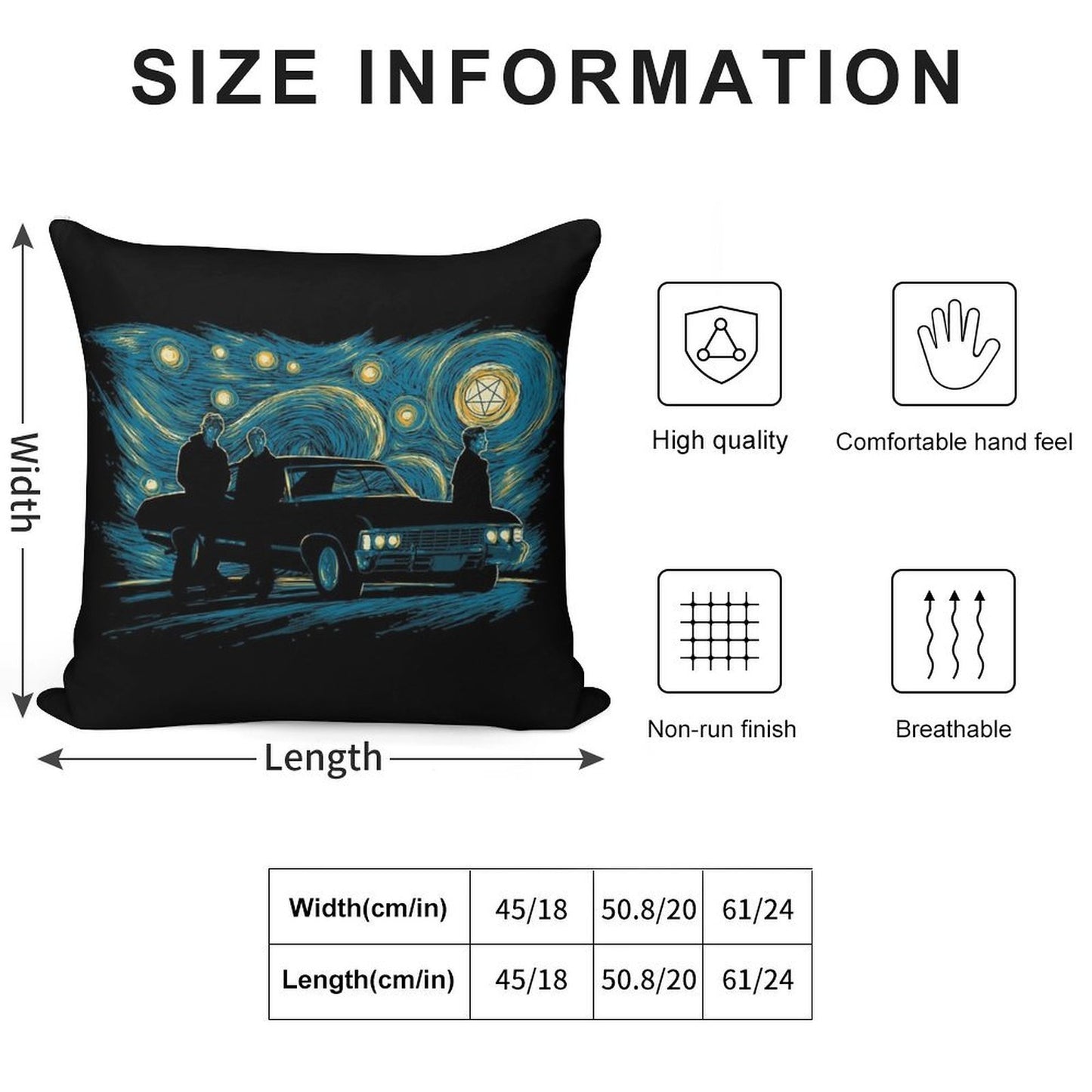 Supernatural Night Soft Decorative Cover Throw Pillow