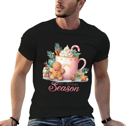 Cute Hot Chocolate Season  Oversized Silhouette T-Shirt