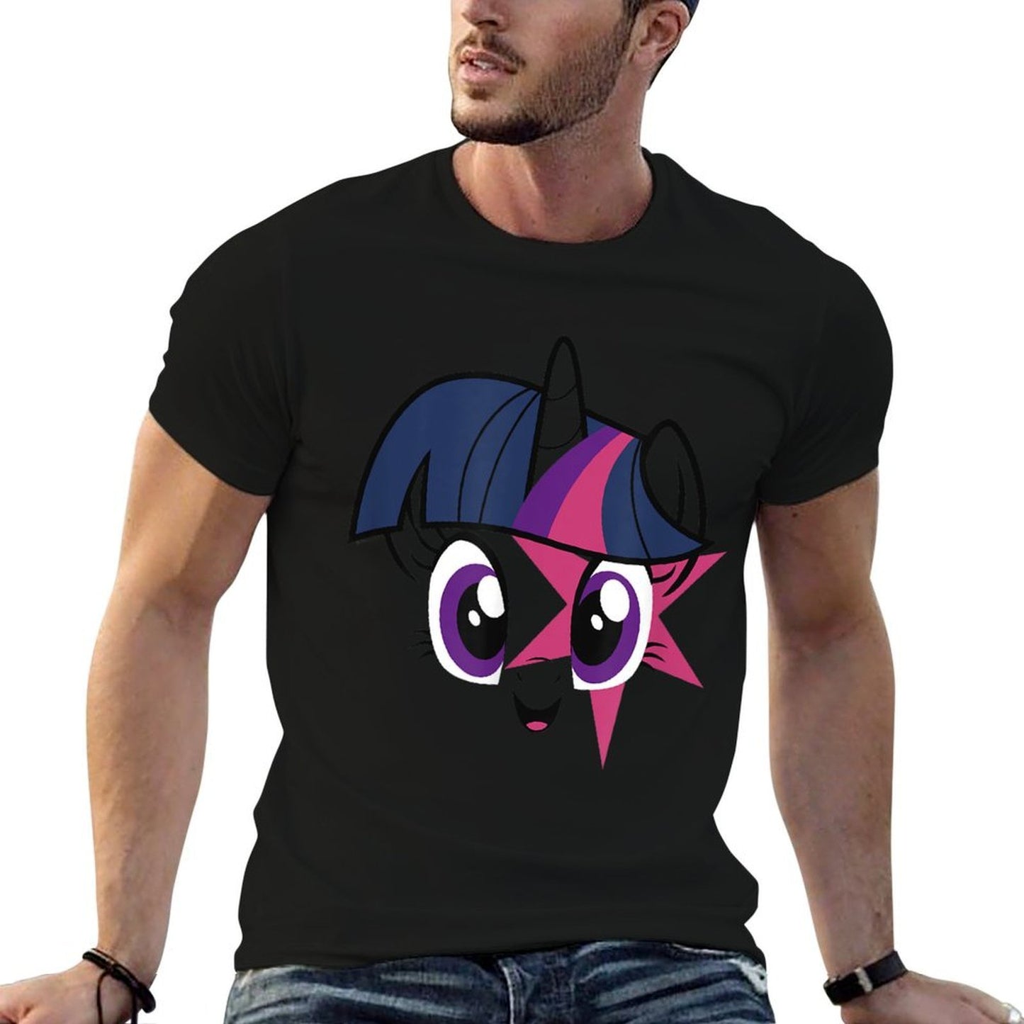 My Little Pony Twilight Sparkle Smiling Face  Summer-ready Fabric T-Shirt