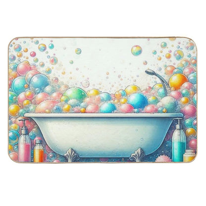 Soap Bubble Bath.  Versatile Bath Mat