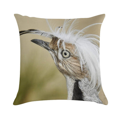 Asian Houbara Bustard Soft Shrink-Resistant Throw Pillow