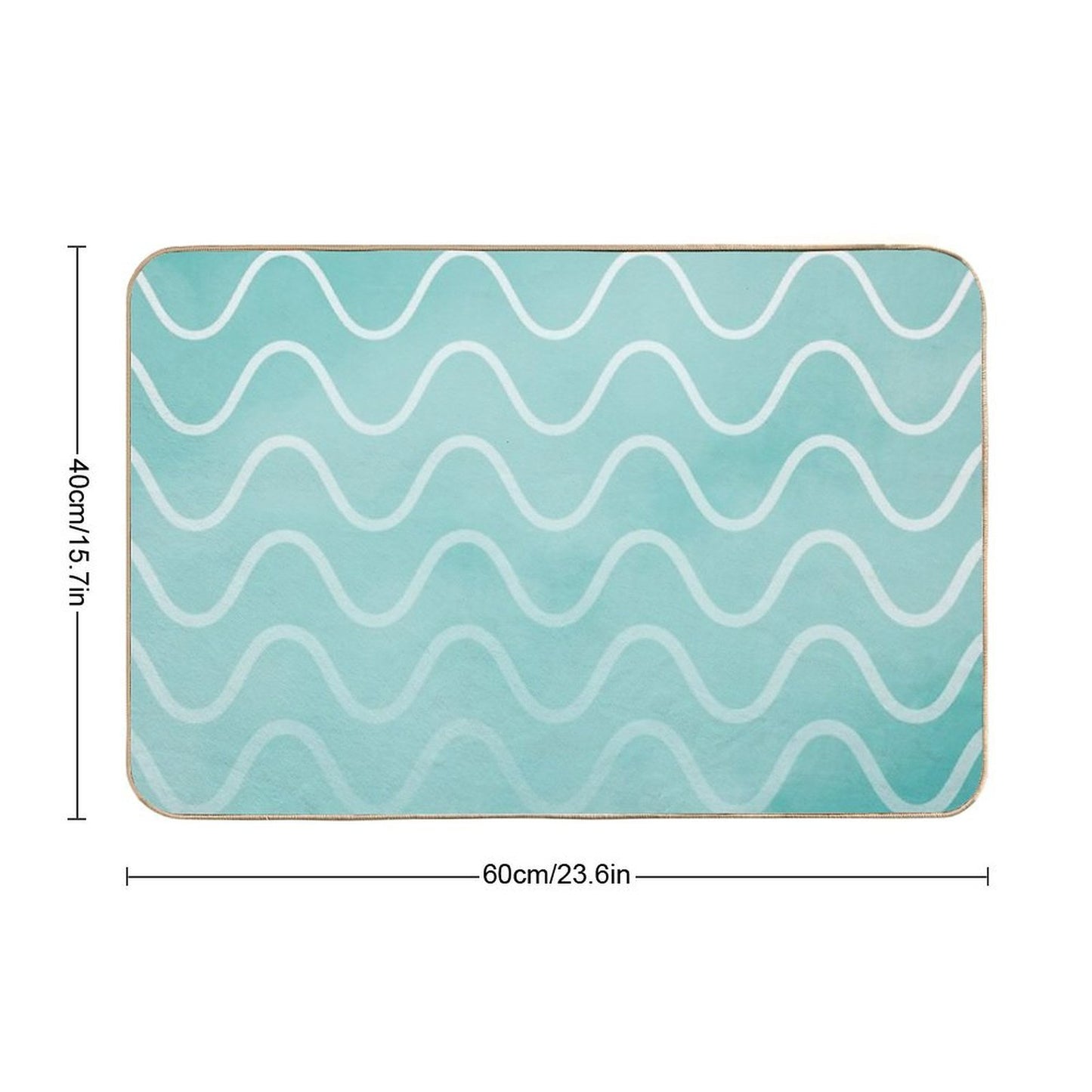 Aqua Ocean Waves  Eco-Friendly Bath Mat