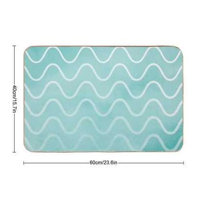 Aqua Ocean Waves  Eco-Friendly Bath Mat
