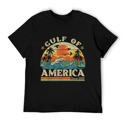 Gulf of USA America Funny Vintage USA Flag Vintage-inspired T-Shirt