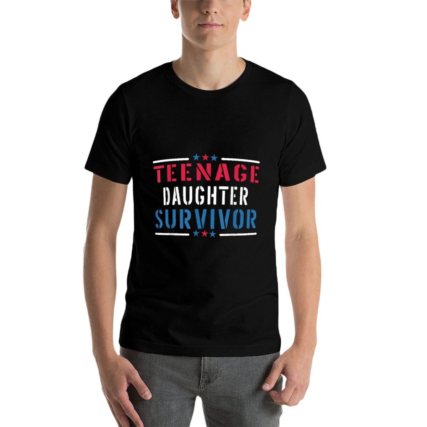 Funny Quotenage Daughter Survivor Vintage Fathers Day  Relaxed-fit T-Shirt