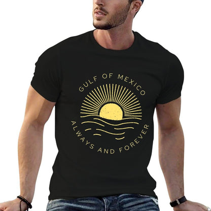 Gulf of Mexico Always & Forever Vintage Sunset Political  Polyester Blend T-Shirt