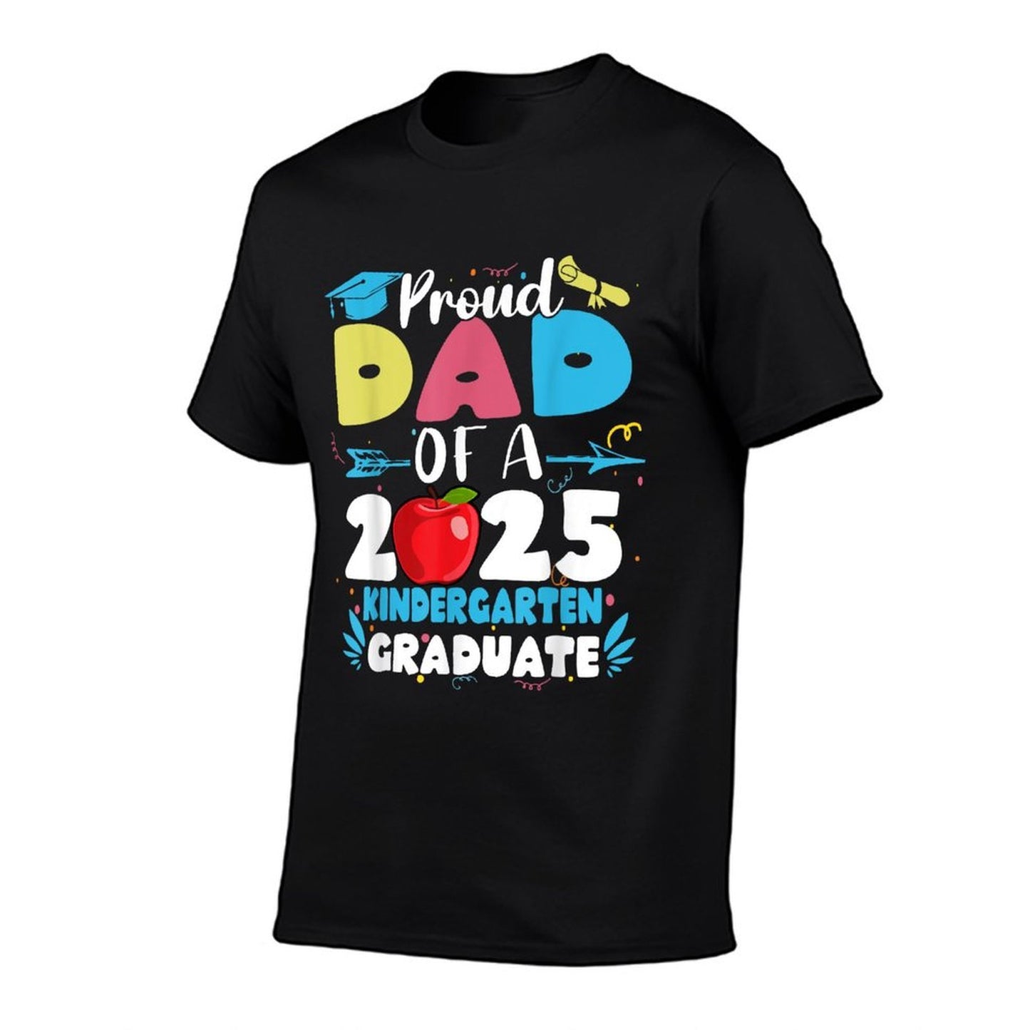 Proud Dad of A Class of 2025 Kindergarten Graduate  Oversized Silhouette T-Shirt