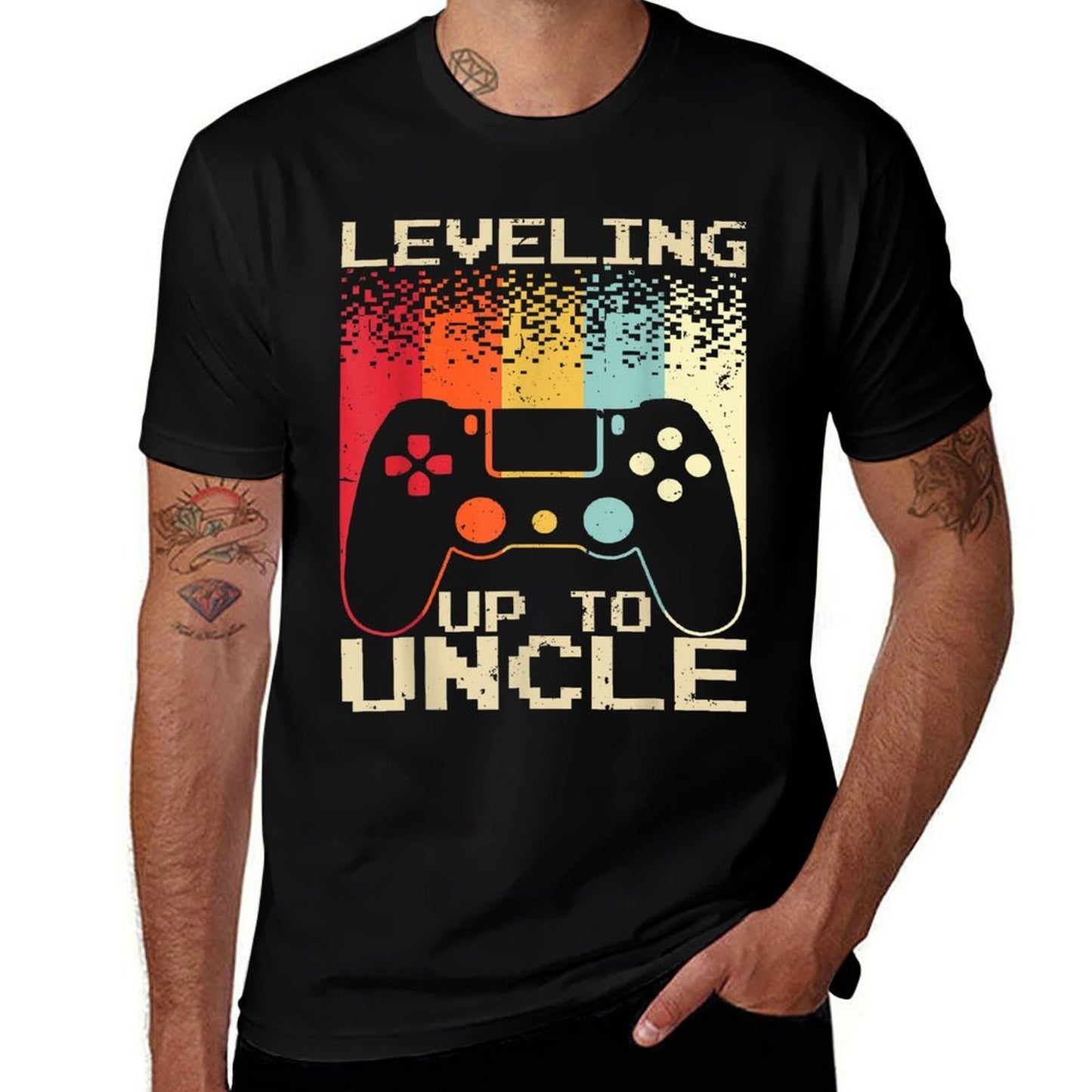 Best New Uncle For Men Boys Soon To Be Uncle Nephew Gamer  Classic T-Shirt
