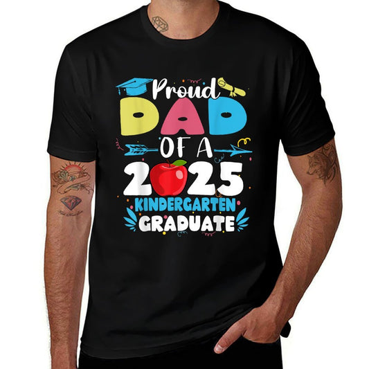 Proud Dad of A Class of 2025 Kindergarten Graduate  Oversized Silhouette T-Shirt