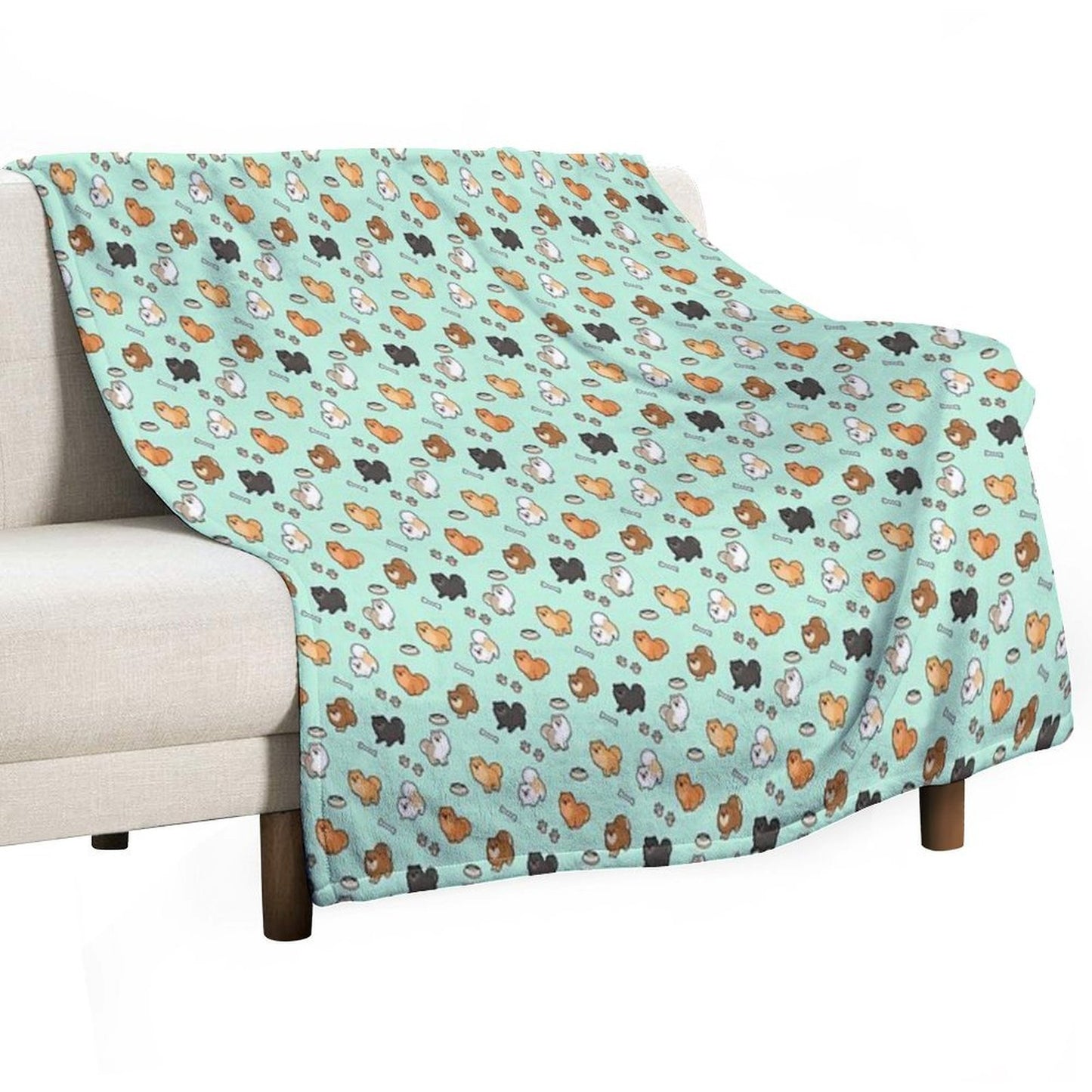 Cute Pomeranians Premium Throw Blanket