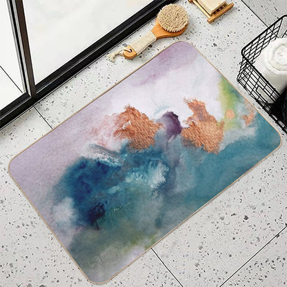 Abstract Birth  Fade-Resistant Bath Mat