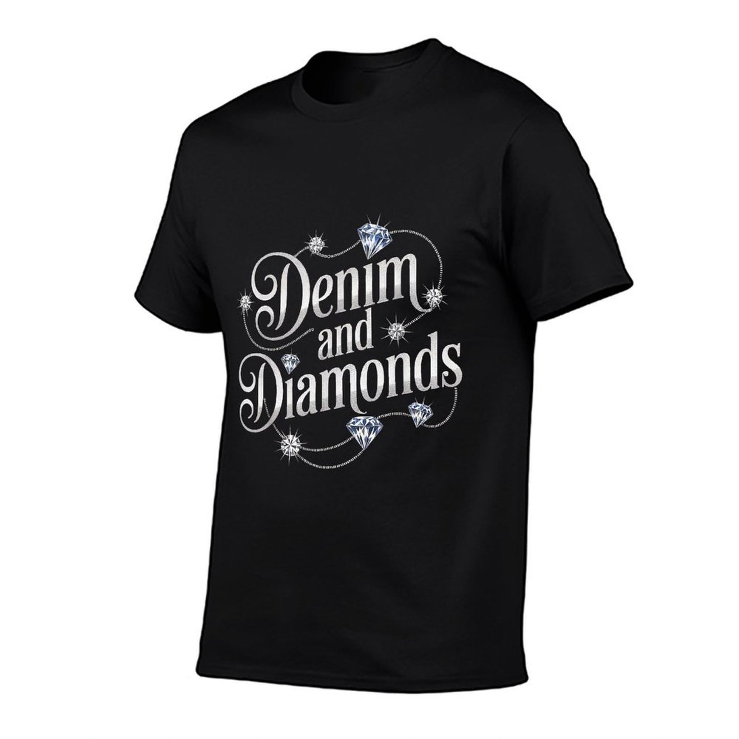 Denim And Diamonds Party Theme Design  Slim-fit Cut T-Shirt