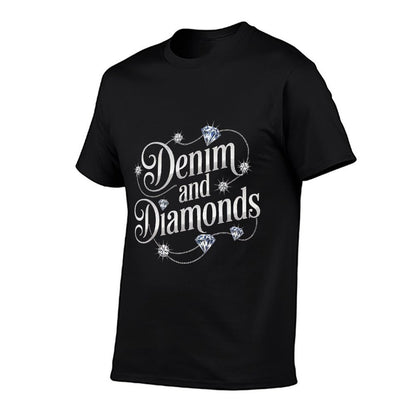 Denim And Diamonds Party Theme Design  Slim-fit Cut T-Shirt