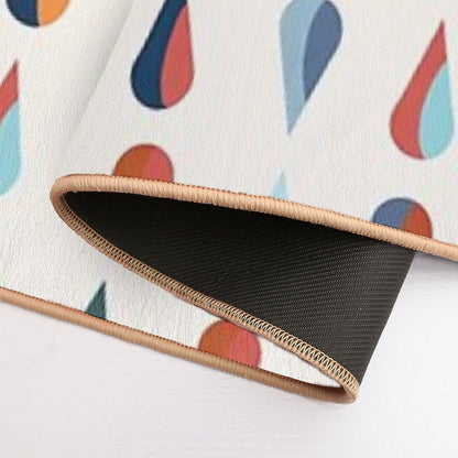 Teardrop Graphic in Blue And Orange  Versatile Bath Mat