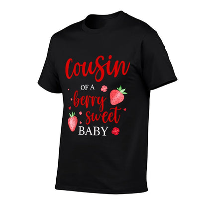 Cousin Of A Berry Sweet One Strawberry Baby First Birthday  Easy-care T-Shirt