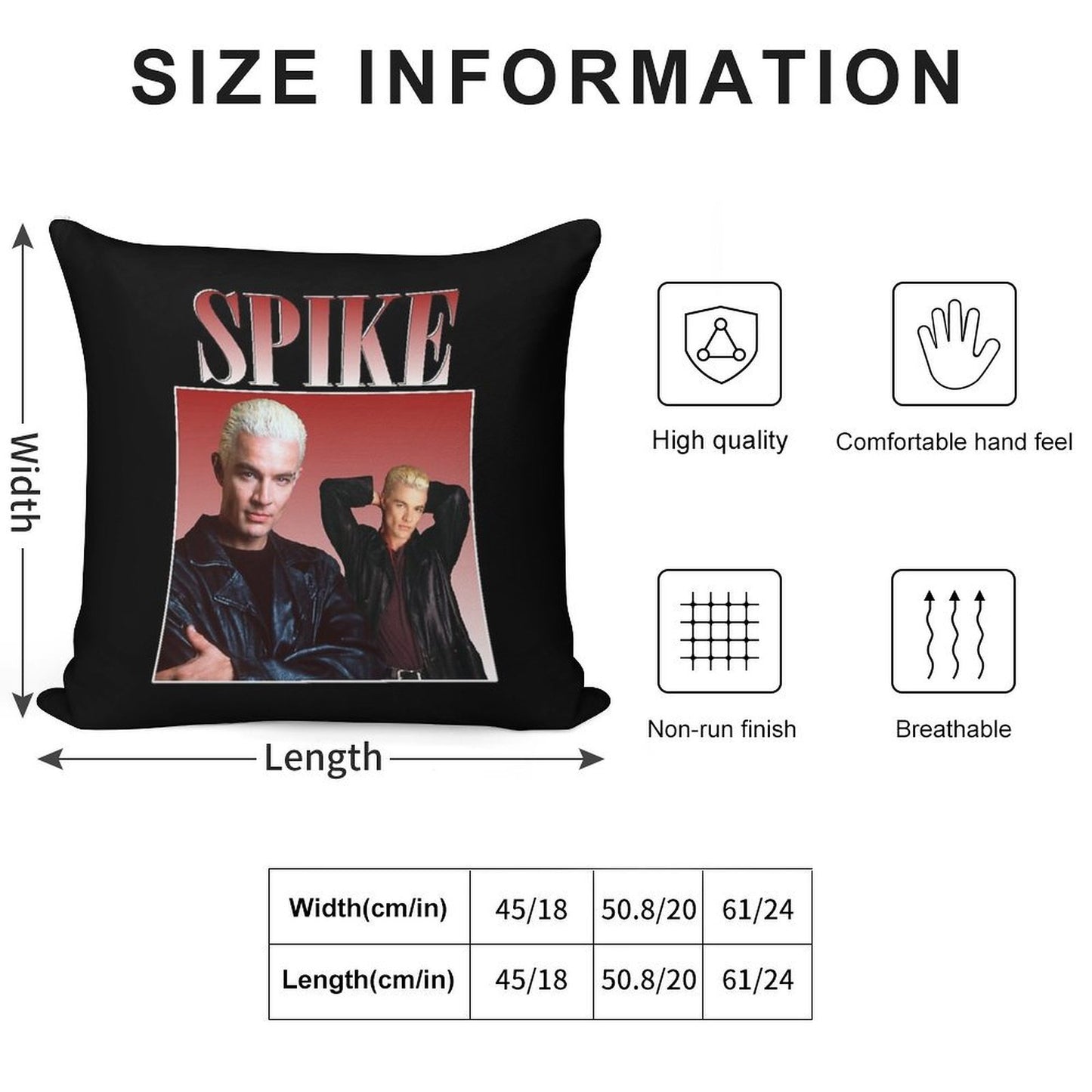Spike Retro Design Classic Throwback Soft Anti-Pilling Throw Pillow