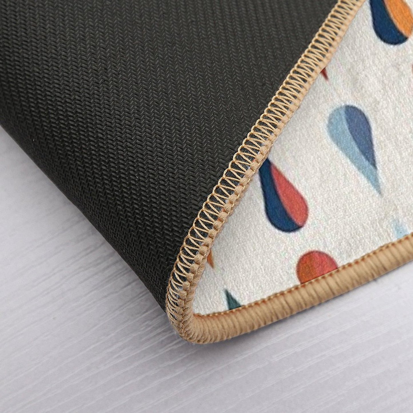 Teardrop Graphic in Blue And Orange  Versatile Bath Mat