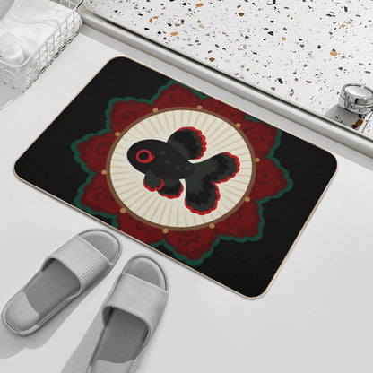 Butterfly Goldfish - Black  Versatile Bath Mat