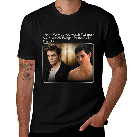 Twilight Saga I Watch Twilight for The Plot Meme Movie  Polyester Blend T-Shirt