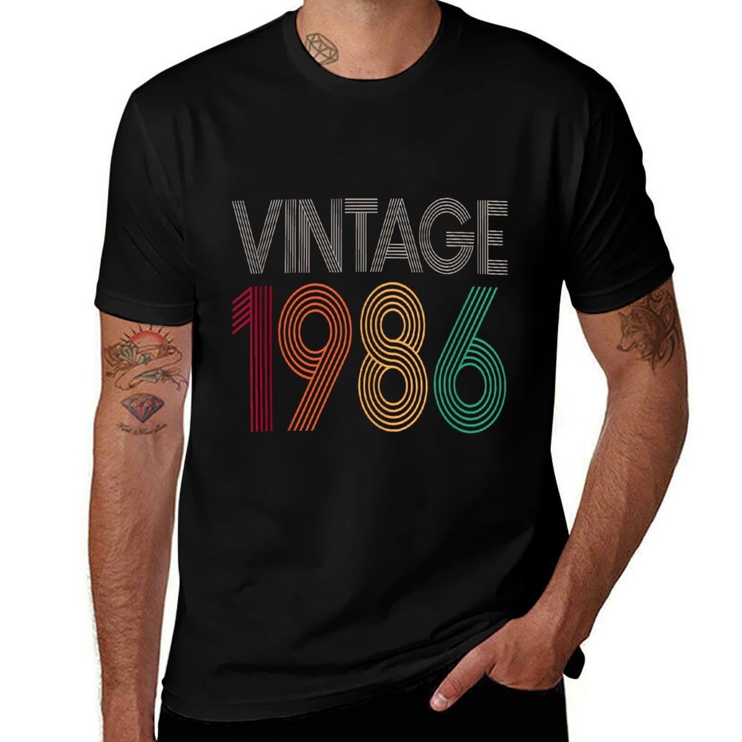 39th Birthday Men Women Vintage 1986 Retro 39 Years Old  Cotton T-Shirt