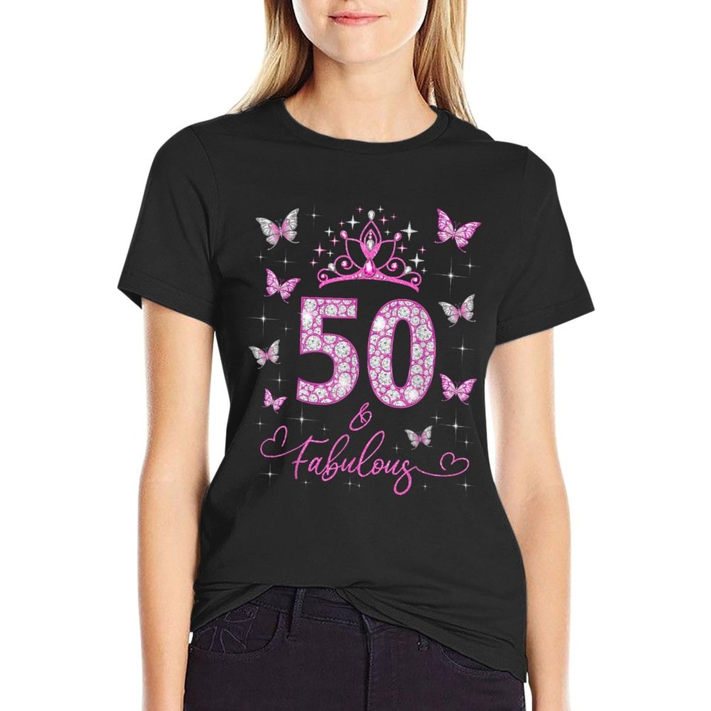 50 And Fabulous, 50 Years Old Women, 50th Birthday Party  Breathable T-Shirt