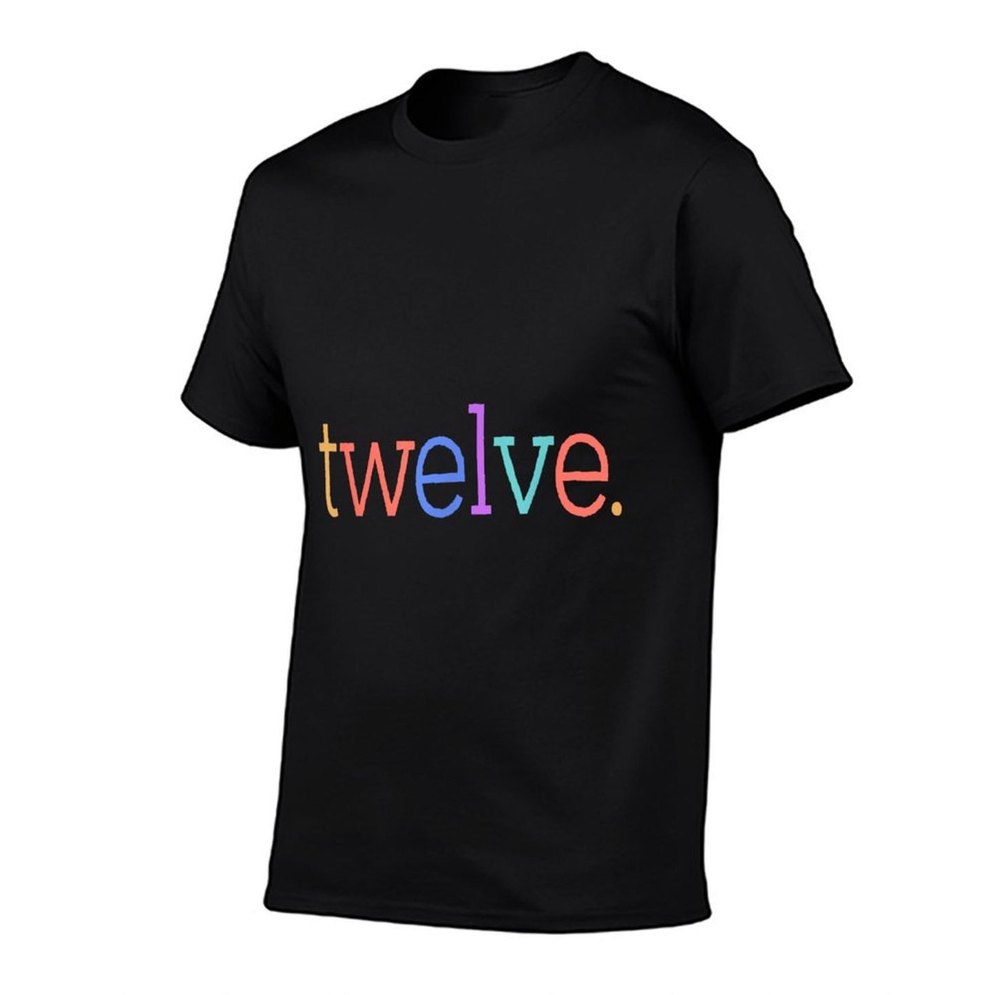 Twelve Playful Colorful 12th Birthday Design 12-Year-Old  Relaxed-fit T-Shirt