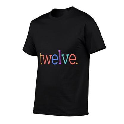 Twelve Playful Colorful 12th Birthday Design 12-Year-Old  Relaxed-fit T-Shirt