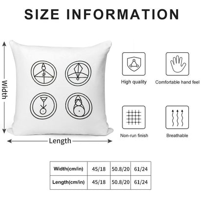 Luz's Glyphs Soft Durable Construction Throw Pillow