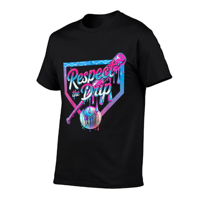 Baseball Drip For Boys Ice Cream Drip Youth Boys Baseball  Fade-proof Color T-Shirt