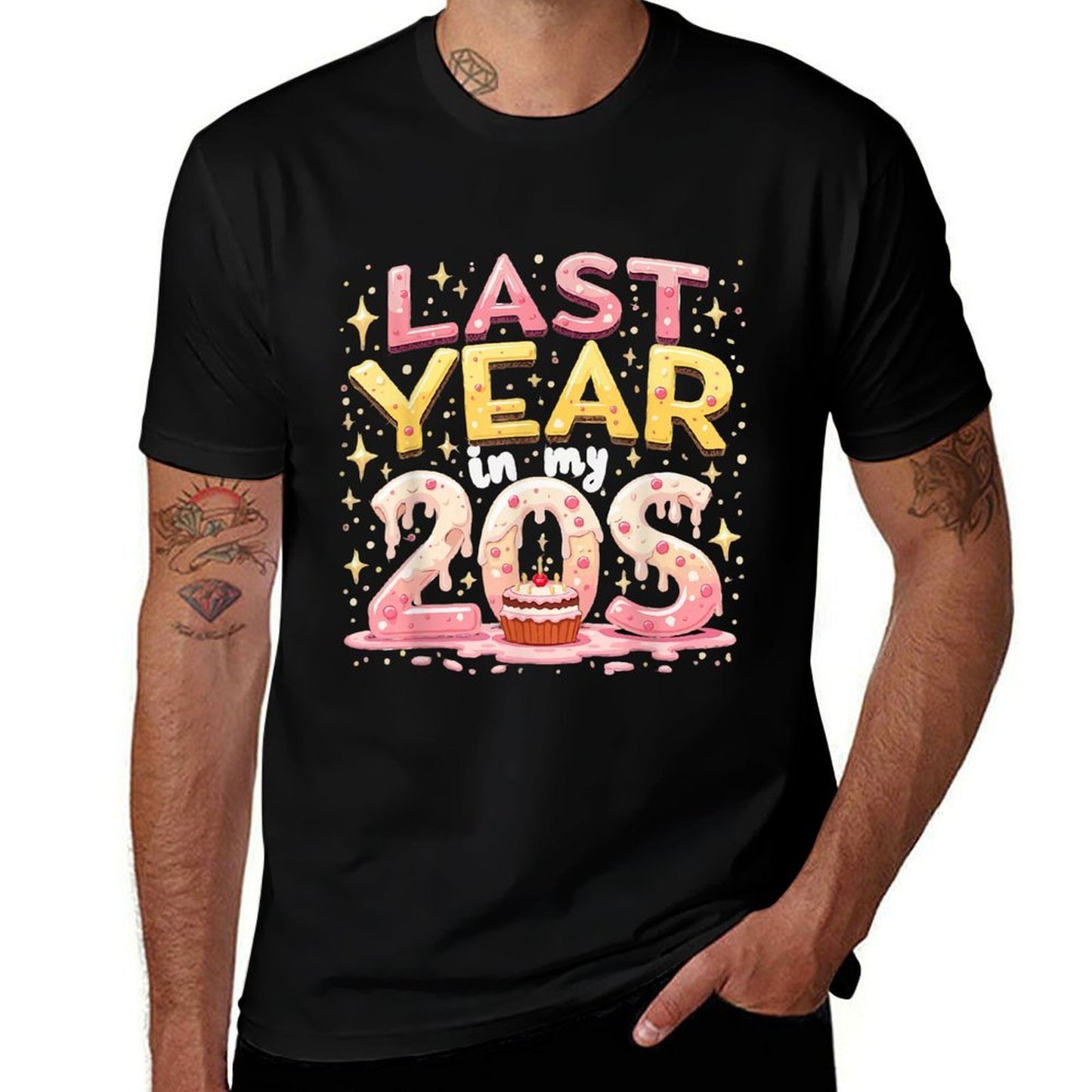 Humorous Last Year In My 20s Womens Birthday Happy 29th  Heathered Texture T-Shirt