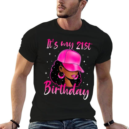 It's My 21st Birthday Queen 21 Years Old Afro Girl Women  Versatile T-Shirt