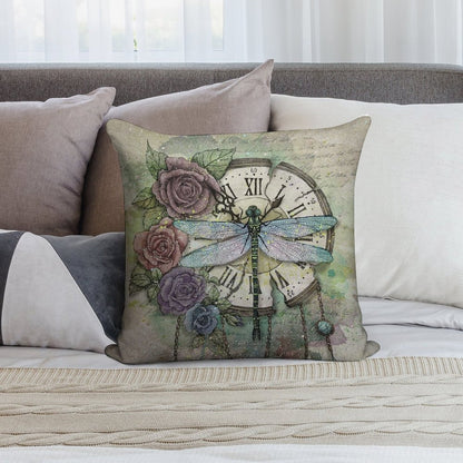 Time Flies Soft High-Density Material Throw Pillow